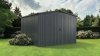 Metalowy domek narzędziowy EcoStar Euroline ESD 14 (310x310 cm) - dach dwuspadowy, drzwi 2-skrzydłowe, kolor antracyt RAL 7016